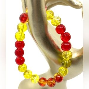 [Dynasty Glass] Pretty Glass Beaded Bracelet